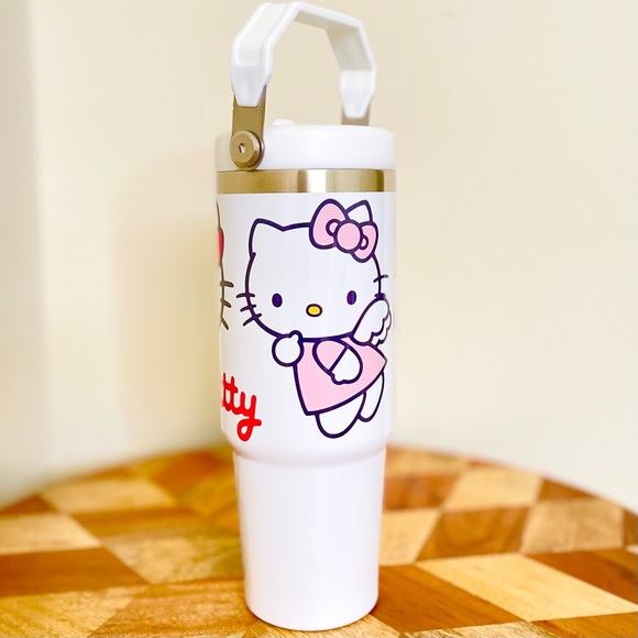NEW Hello Kitty 30oz Tumbler.Double wall Stainless Cup keeps cold and hot drinks - Picture 2 of 3